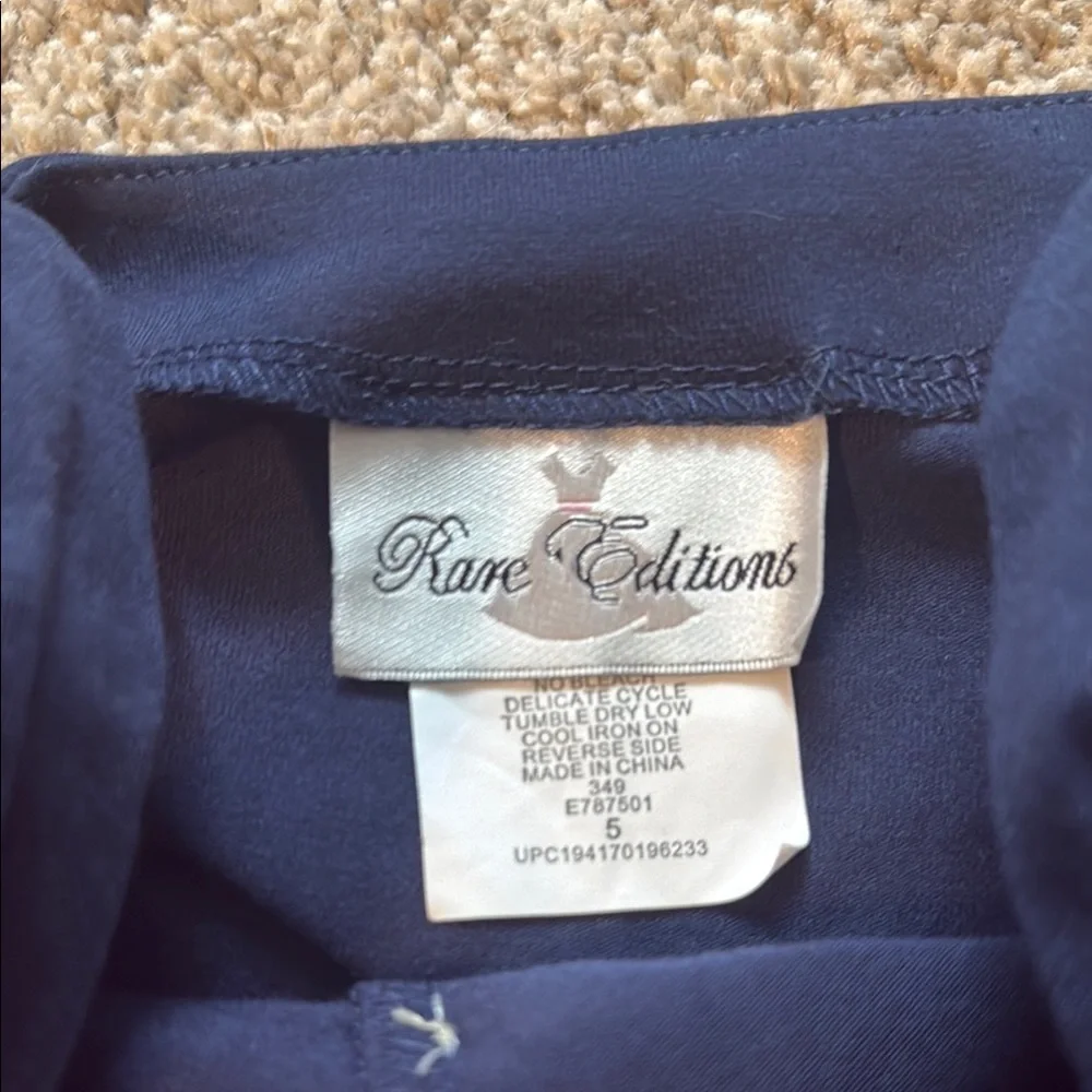 Rare Editions Off-the-Shoulder Navy Tank Top & Large-Dot Shorts Set
